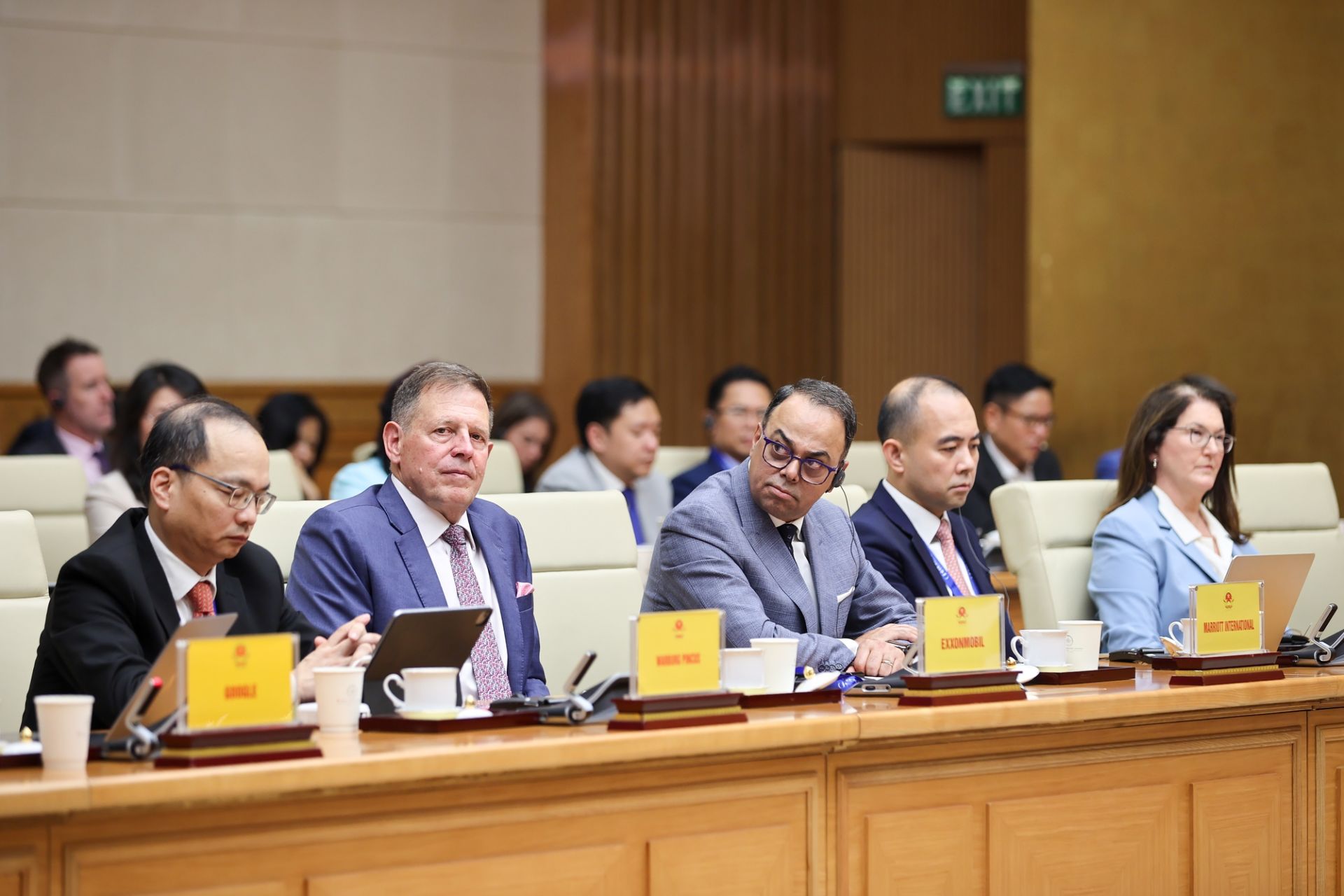 Đại diện một số doanh nghiệp Hoa Kỳ dự cuộc l&agrave;m việc - Ảnh: VGP/Nhật Bắc