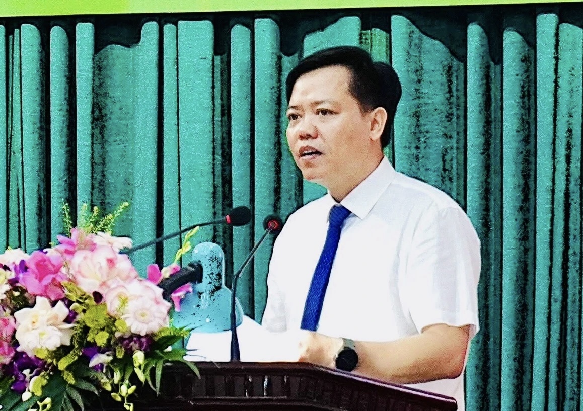 Đại diện Ban Chỉ đạo li&ecirc;n ng&agrave;nh về ATTP tỉnh Thanh Ho&aacute; ph&aacute;t biểu tại buổi lễ