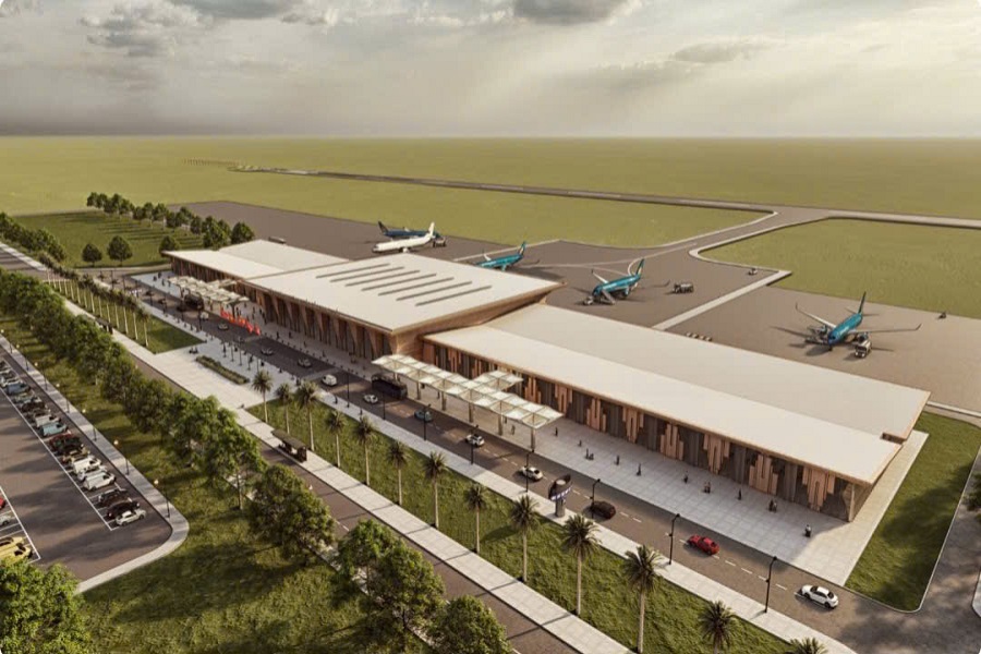 Phối cảnh m&ocirc; h&igrave;nh nh&agrave; ga d&acirc;n dụng s&acirc;n bay Phan Thiết