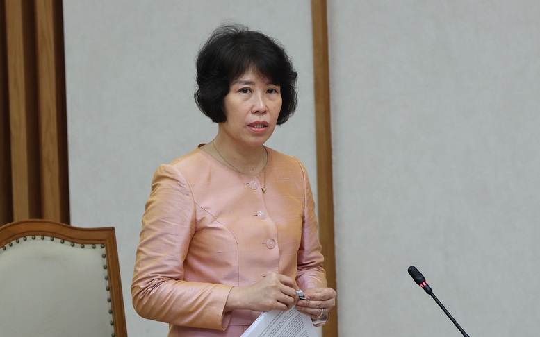 Thứ trưởng Bộ T&agrave;i ch&iacute;nh Nguyễn Thị B&iacute;ch Ngọc ph&aacute;t biểu tại cuộc họp - Ảnh: VGP/Phương Nguy&ecirc;n