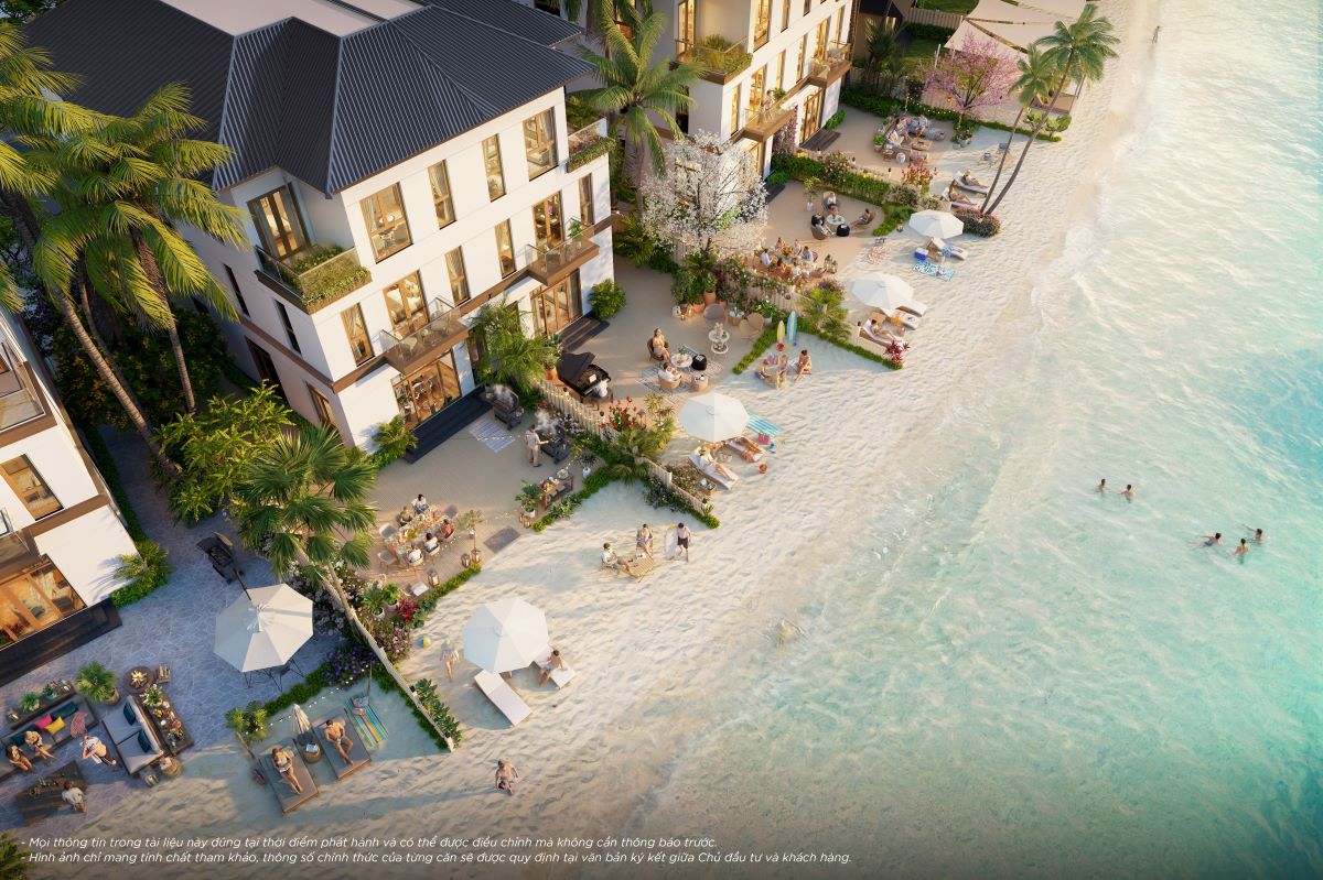 C&aacute;c căn biệt thự Vịnh Ngọc sở hữu b&atilde;i tắm ri&ecirc;ng, trở th&agrave;nh kh&ocirc;ng gian nghỉ dưỡng cho gia đ&igrave;nh đa thế hệ