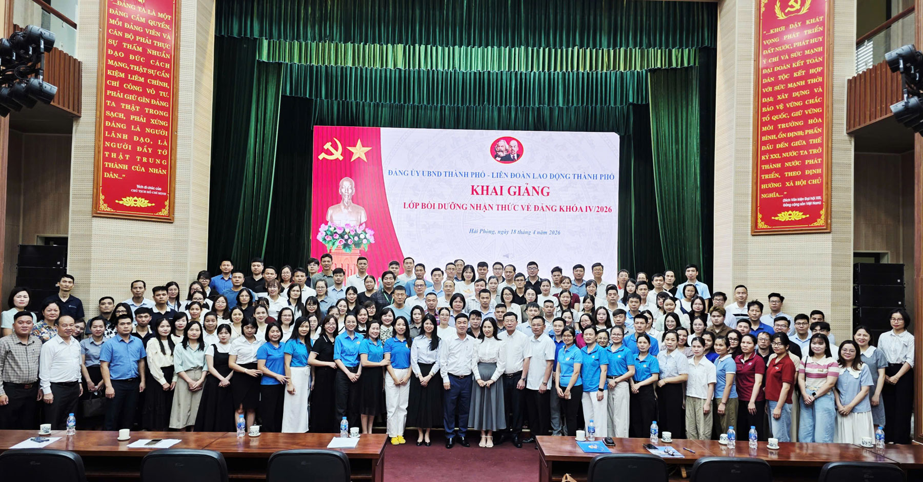 Hải Phòng: Khai giảng lớp bồi dưỡng nhận thức về Đảng cho đoàn viên Công đoàn tại các DN trong KCN, Khu kinh tế