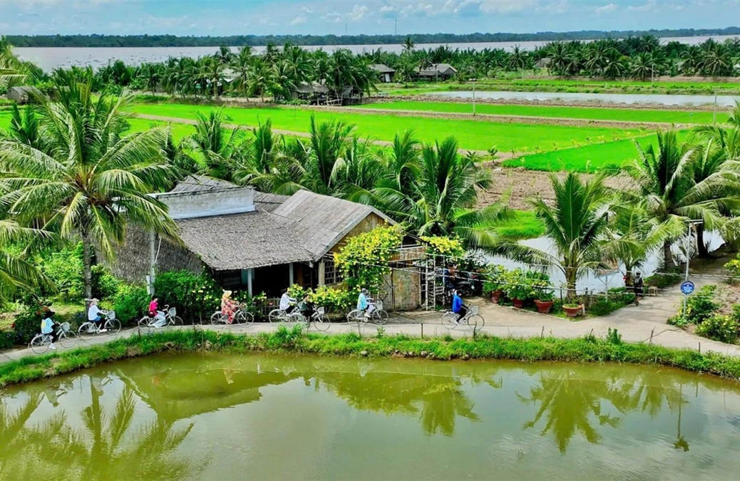 Kh&ocirc;ng gian xanh tại điểm du lịch cộng đồng Cồn Chim