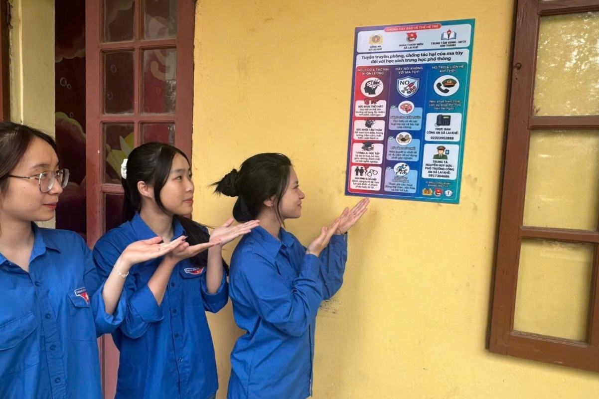 Hải Phòng: Công an xã Lai Khê phối hợp tổ chức các hoạt động tuyên truyền xây dựng mô hình “Xã không ma túy”