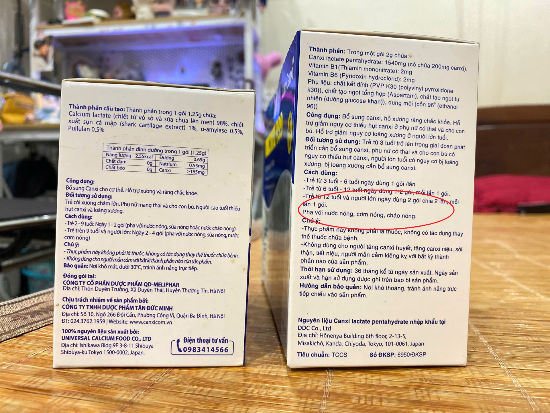 Tr&ecirc;n bao b&igrave; của sản phẩm Unicanxi V99, hướng dẫn sử dụng ghi sản phẩm sử dụng với đồ n&oacute;ng