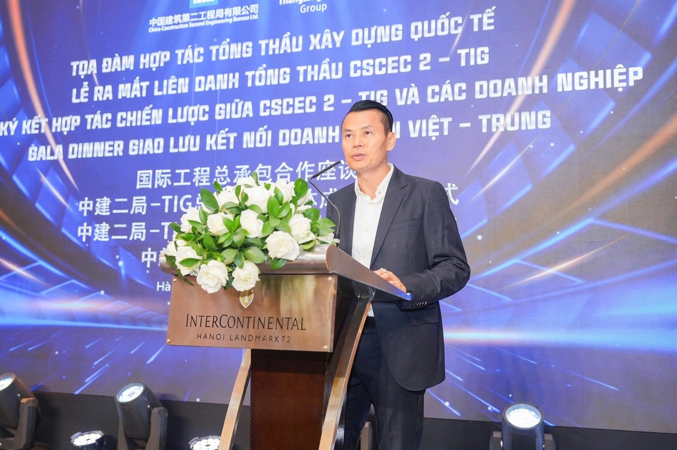 &Ocirc;ng Nguyễn Ph&uacute;c Long- Chủ tịch HĐQT Tập đo&agrave;n Đầu tư Thăng Long ph&aacute;t biểu tại sự kiện