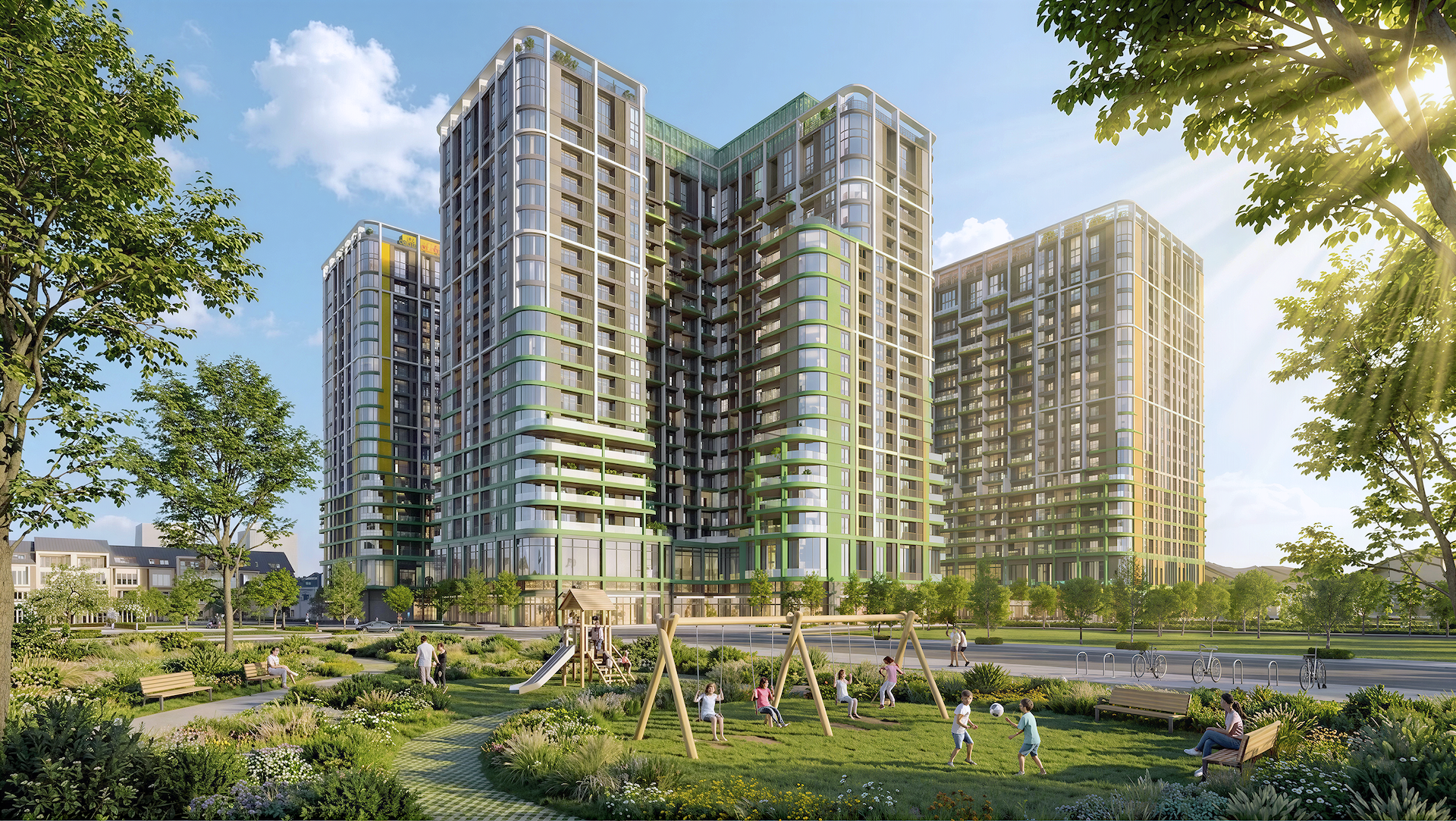 Cận cảnh thiết kế lấy cảm hứng từ tranh tứ b&igrave;nh của FourS Tower. Ảnh: Sun Property