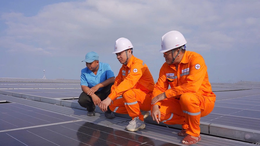 Điện mặt trời m&aacute;i nh&agrave; tại Khu c&ocirc;ng nghiệp Texhong Hải H&agrave;