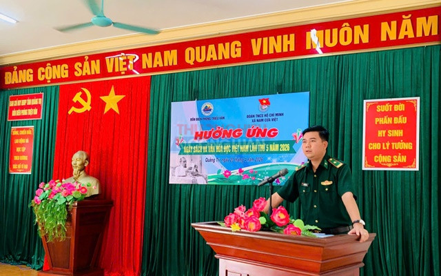 Thiếu t&aacute; Nguyễn Văn S&aacute;u &ndash; Ch&iacute;nh trị vi&ecirc;n ph&aacute;t biểu hưởng ứng.