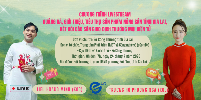 Phiên livestream quảng bá nông sản Gia Lai sẽ diễn ra vào ngày 24/4