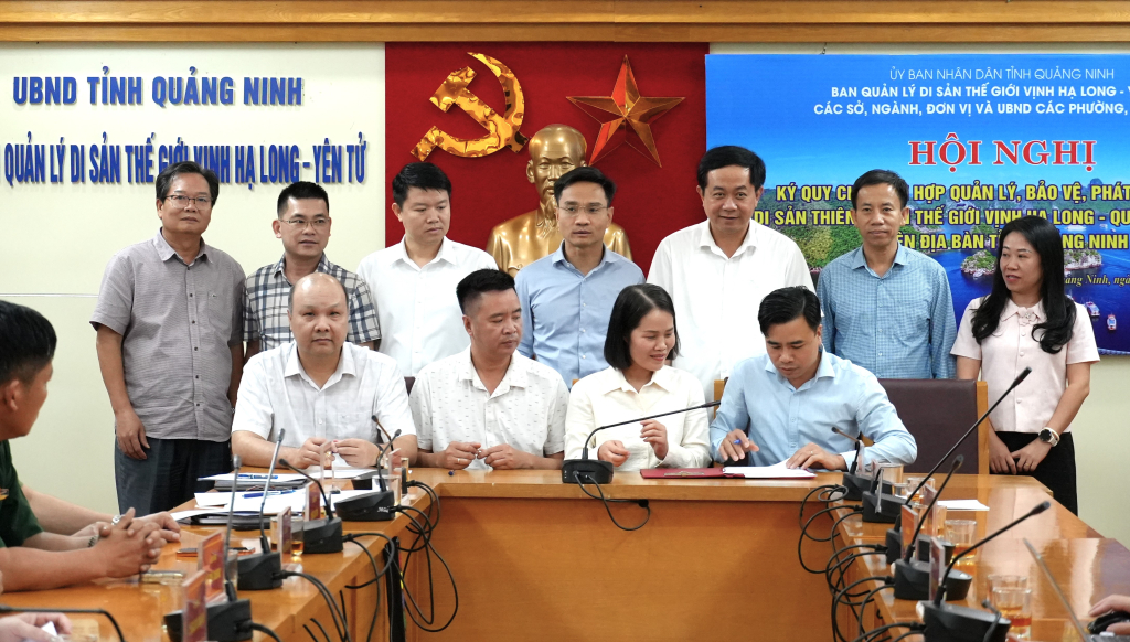 Ban Quản l&yacute; Di sản thế giới Vịnh Hạ Long - Y&ecirc;n Tử k&yacute; quy chế phối hợp với c&aacute;c địa phương