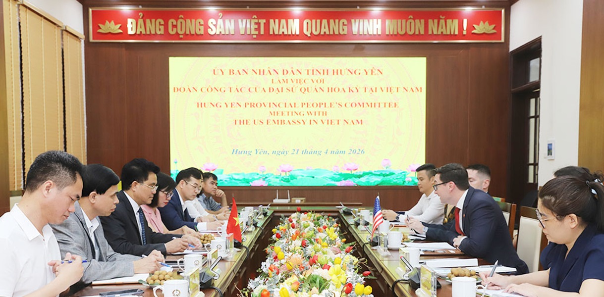 Hưng Yên: Tạo điều kiện thuận lợi giúp các doanh nghiệp Hoa Kỳ đến tìm cơ hội đầu tư