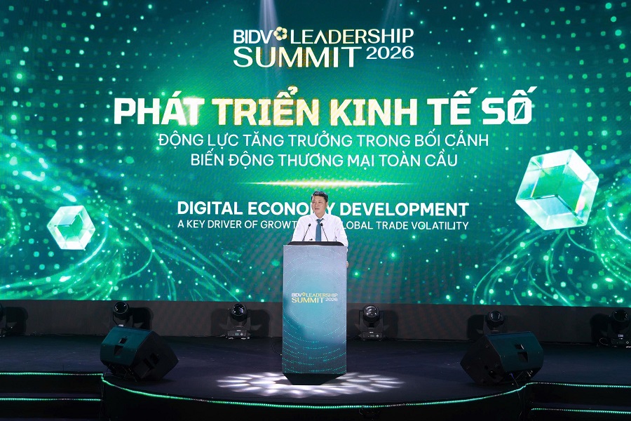 Ảnh 3: &Ocirc;ng L&ecirc; Ngọc L&acirc;m, Tổng gi&aacute;m đốc BIDV ph&aacute;t biểu tại sự kiện