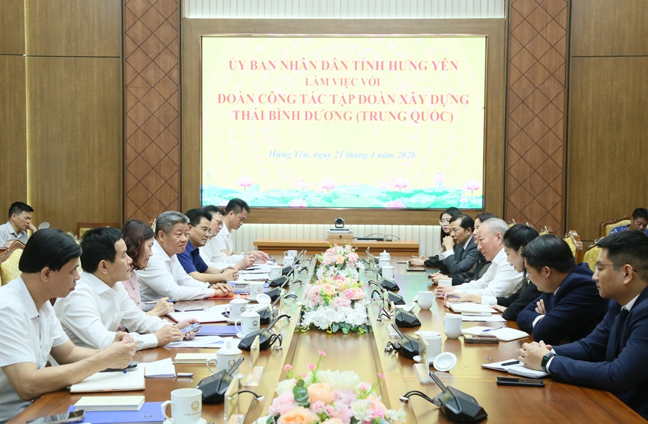 Tập đoàn Xây dựng Thái Bình Dương nghiên cứu, đầu tư tại tỉnh Hưng Yên