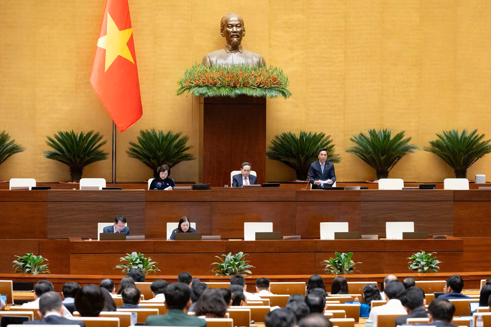 Ph&oacute; Chủ tịch Quốc hội Nguyễn Do&atilde;n Anh điều h&agrave;nh phi&ecirc;n thảo luận.