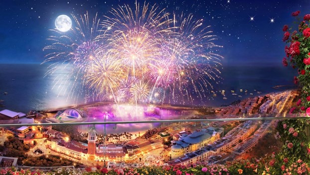 Ban c&ocirc;ng The Sunset được v&iacute; như &ldquo;kh&aacute;n đ&agrave;i VIP&rdquo; chi&ecirc;m ngưỡng c&aacute;c show diễn nghệ thuật đ&igrave;nh đ&aacute;m mỗi tối. Ảnh: Sun Group