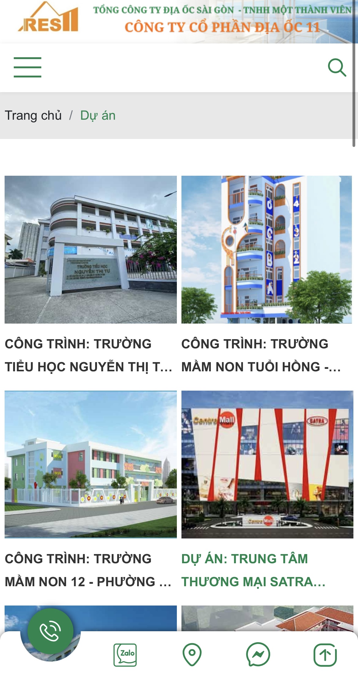 Một số dự &aacute;n ti&ecirc;u biểu của Địa ốc 11.