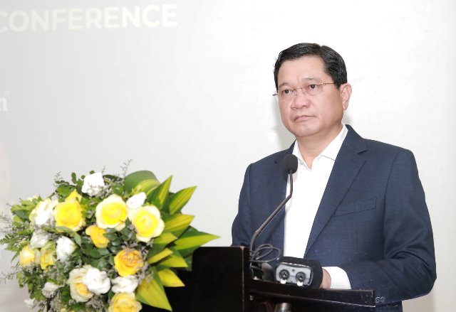 Ph&oacute; Chủ tịch HĐND th&agrave;nh phố, Chủ tịch Li&ecirc;n đo&agrave;n Pickleball th&agrave;nh phố Đ&agrave; Nẵng Trần Phước Sơn ph&aacute;t biểu tại buổi họp b&aacute;o