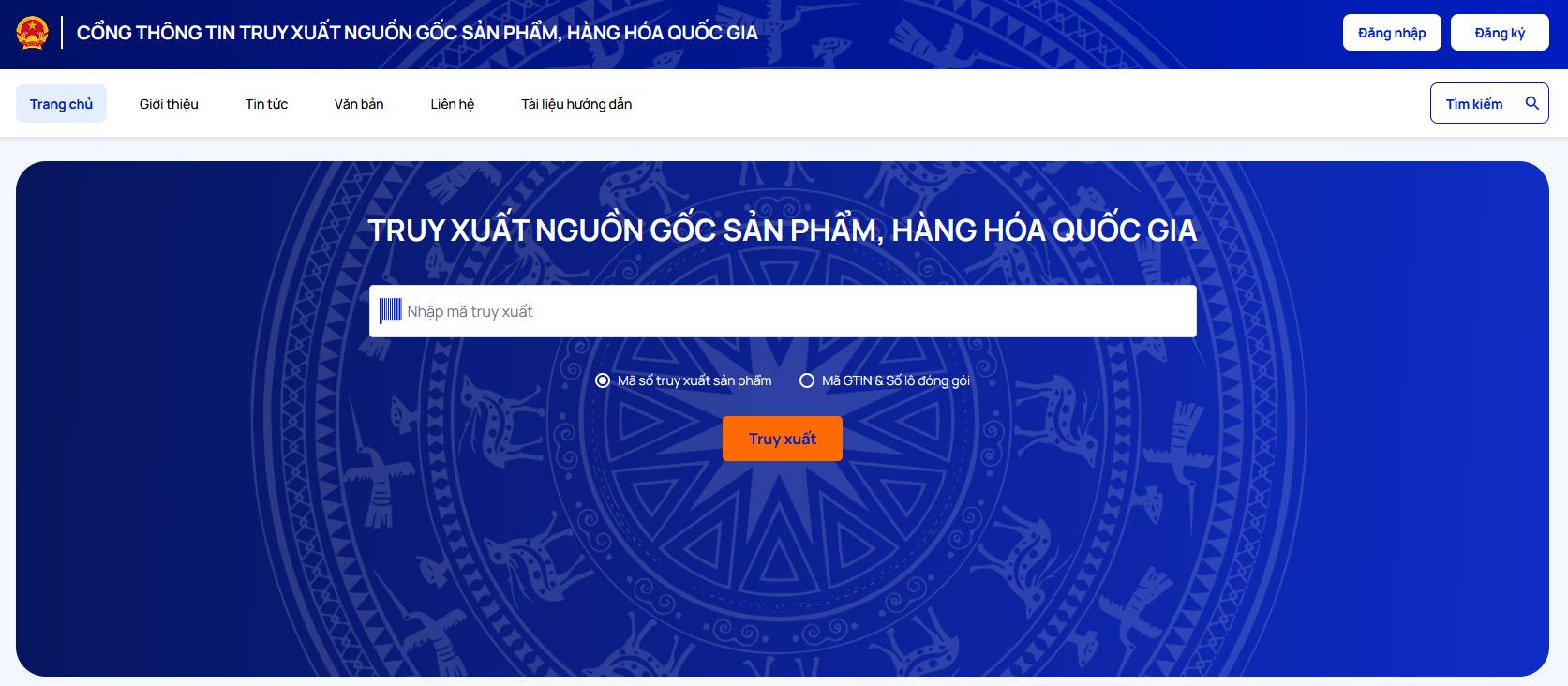 Cổng Th&ocirc;ng tin truy xuất nguồn gốc sản phẩm, h&agrave;ng h&oacute;a quốc gia