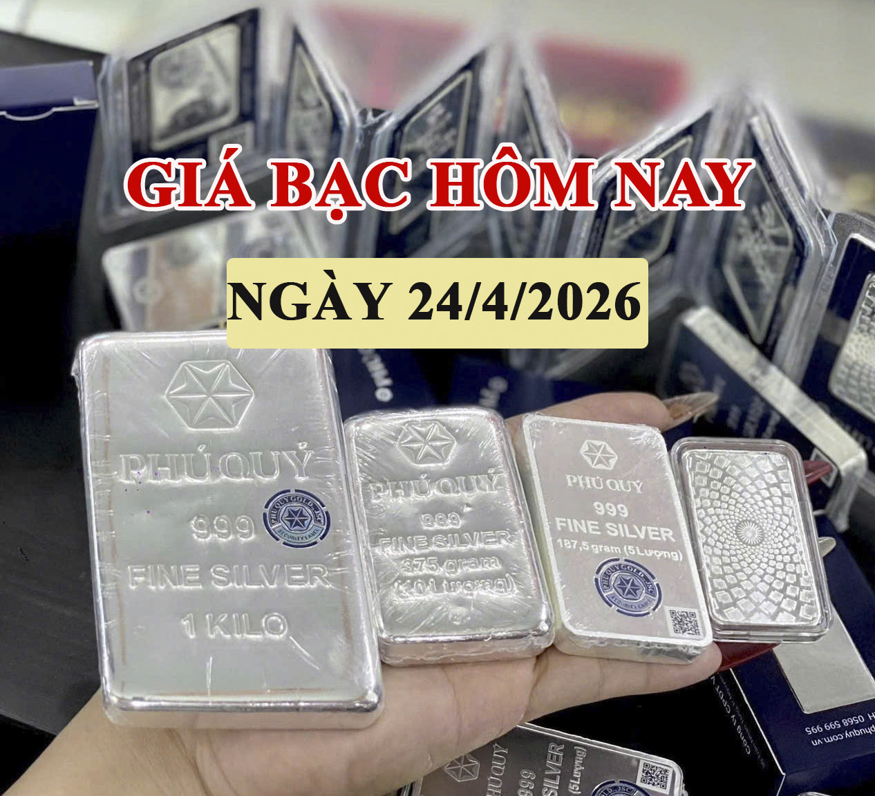 Giá bạc hôm nay 24/4: Trong nước đi ngang, thế giới tiếp đà giảm