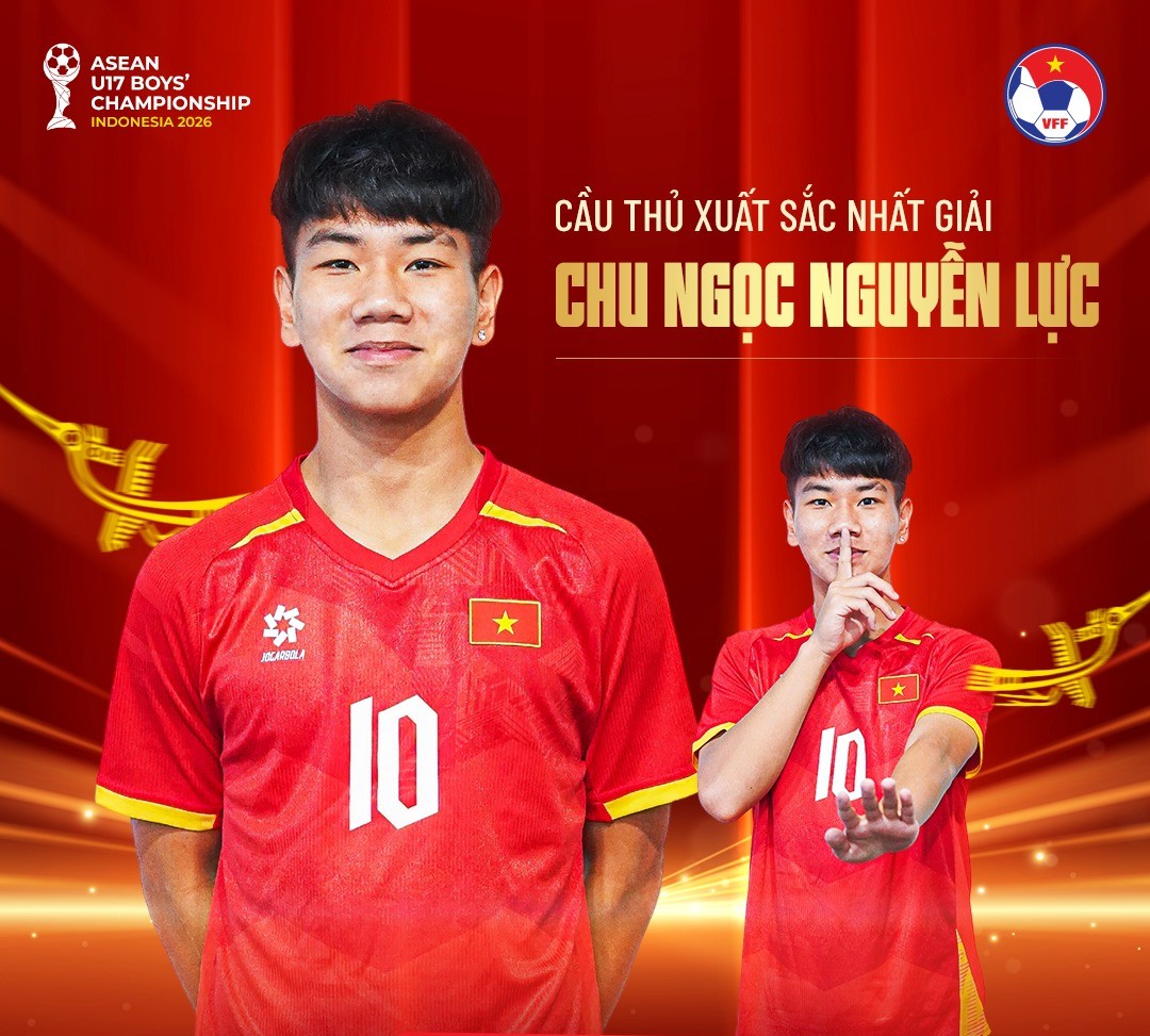 Chu Ngọc Nguyễn Lực đ&oacute;ng vai tr&ograve; quan trọng trong lối chơi của U17 Việt Nam. Ảnh: VFF.