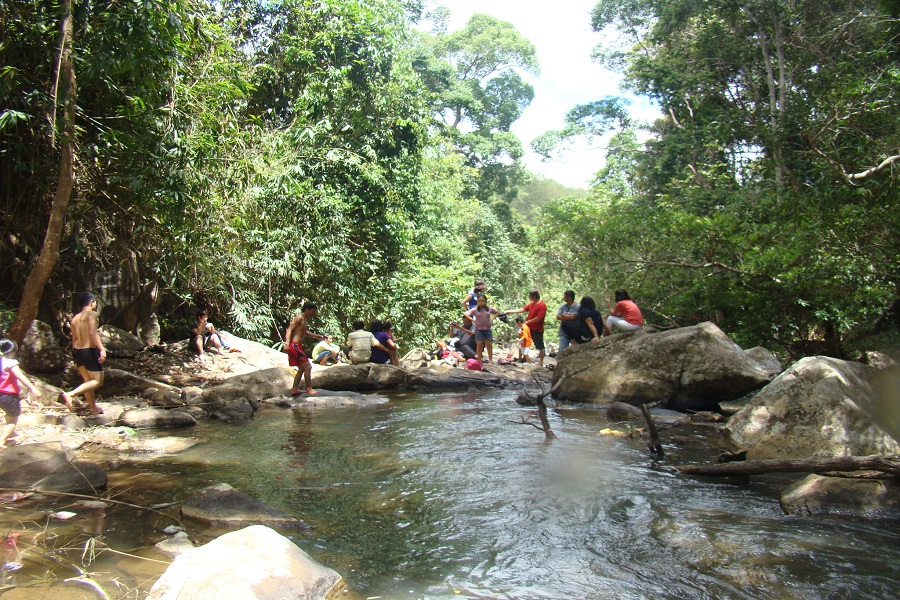 C&aacute;c bạn trẻ vui chơi dưới ch&acirc;n th&aacute;c