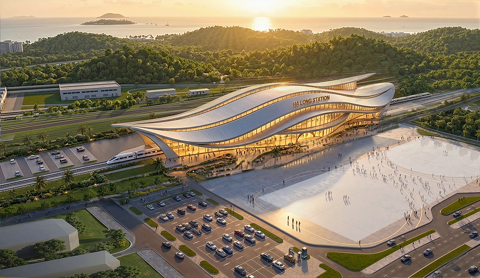 Những cư d&acirc;n đầu ti&ecirc;n của Vinhomes Global Gate c&oacute; đặc quyền di chuyển bằng đường sắt tốc độ cao H&agrave; Nội - Hạ Long với gi&aacute; v&eacute; chỉ khoảng 5 triệu đồng/th&aacute;ng, kh&ocirc;ng giới hạn số lần