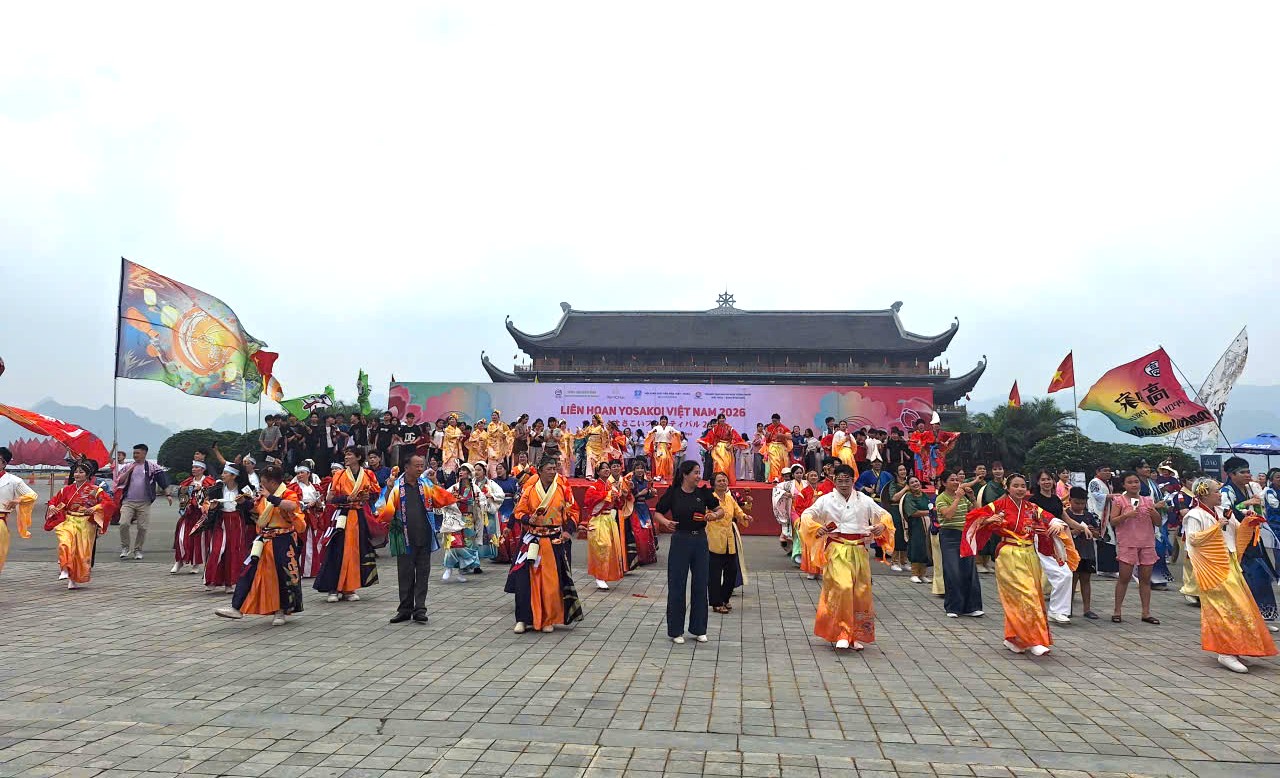 Li&ecirc;n hoan Yosakoi Việt Nam 2026: Điểm nhấn giao lưu văn h&oacute;a quốc tế tại Ninh B&igrave;nh