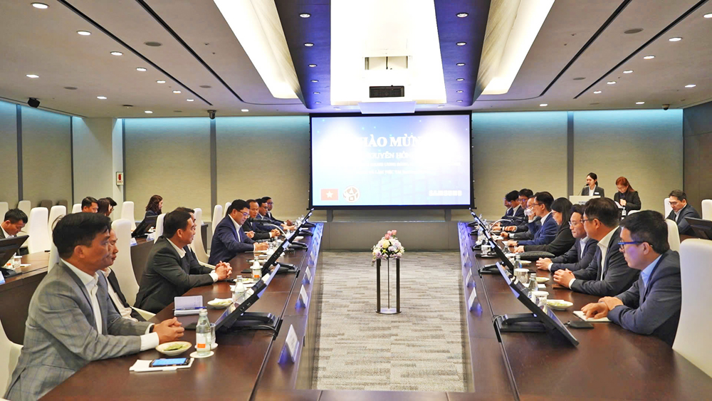 Đoàn công tác tỉnh Bắc Ninh thăm, làm việc với Tập đoàn Samsung