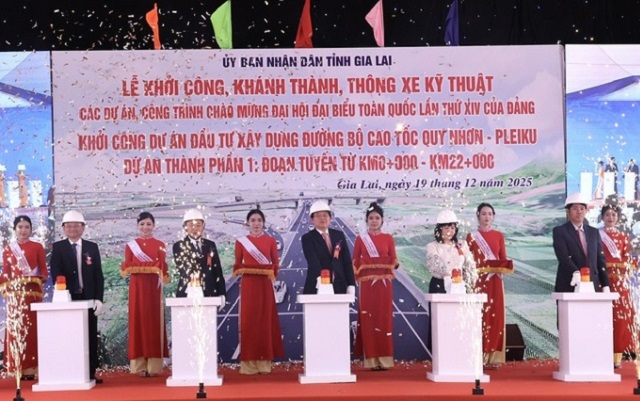 C&aacute;c dự &aacute;n đầu tư tr&ecirc;n địa b&agrave;n&nbsp;tỉnh&nbsp;Gia Lai sẽ phải r&uacute;t ngắn tối thiểu 25% thời gian thực hiện. Trong ảnh: Lễ khởi c&ocirc;ng Dự &aacute;n đầu tư x&acirc;y dựng đường bộ cao tốc Quy Nhơn &ndash; Pleiku.
