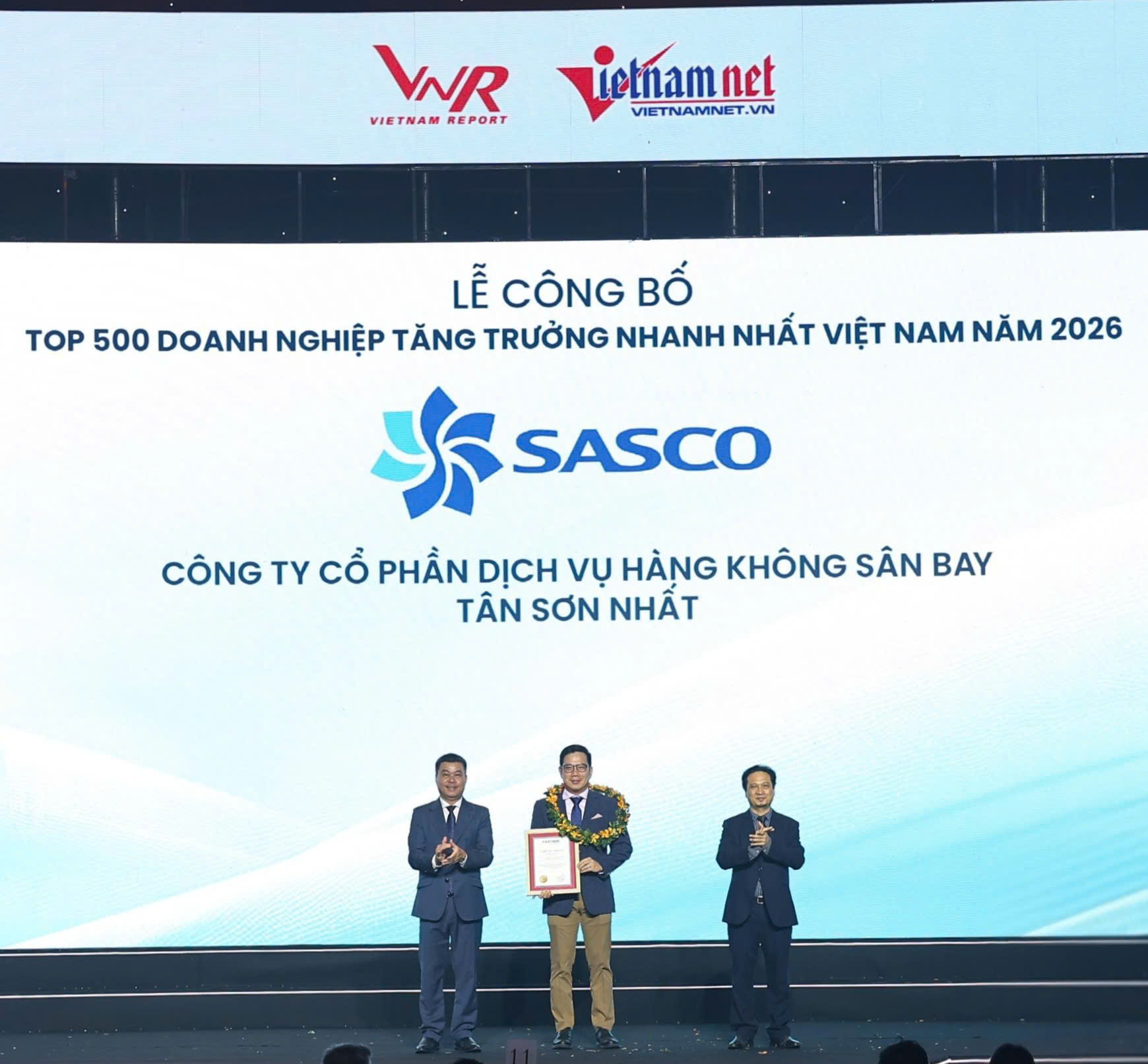 Sasco - Top 5 Doanh nghiệp tăng trưởng nhanh nhất Việt Nam năm 2026