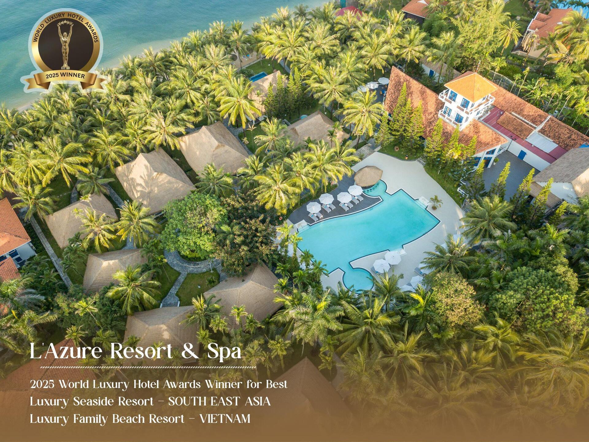 Trong ph&acirc;n kh&uacute;c nghỉ dưỡng hạng sang, L'Azure Resort & Spa Ph&uacute; Quốc được b&igrave;nh chọn trong bảng xếp hạng y&ecirc;u th&iacute;ch