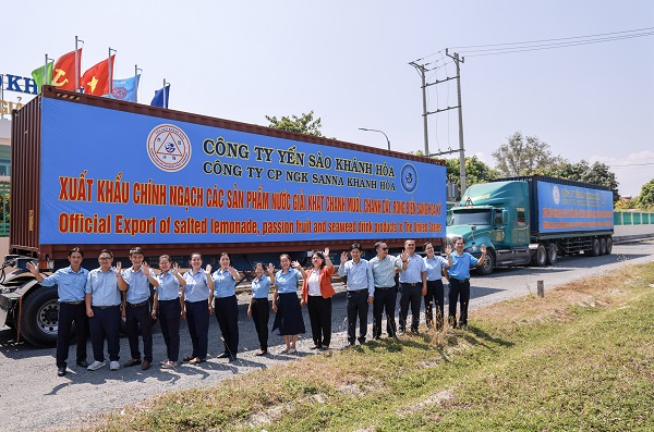 Sanna Khánh Hòa xuất khẩu thành công lô hàng nước giải khát đầu tiên sang Hoa Kỳ