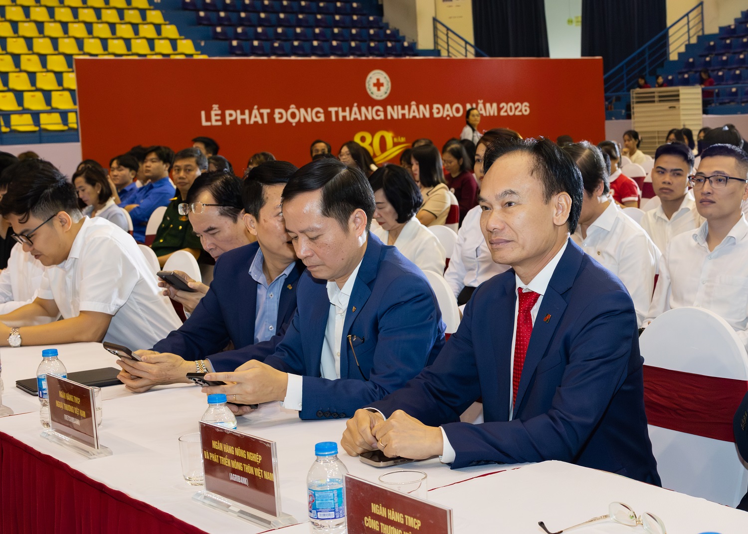 Đồng ch&iacute; Trần Văn Dũng -&nbsp;Th&agrave;nh vi&ecirc;n HĐTV Agribank &nbsp;tham dự Lễ ph&aacute;t động Th&aacute;ng Nh&acirc;n đạo năm 2026