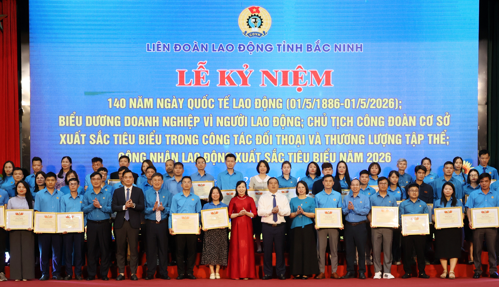 Liên đoàn Lao động tỉnh Bắc Ninh kỷ niệm 140 năm Ngày Quốc tế lao động 1/5