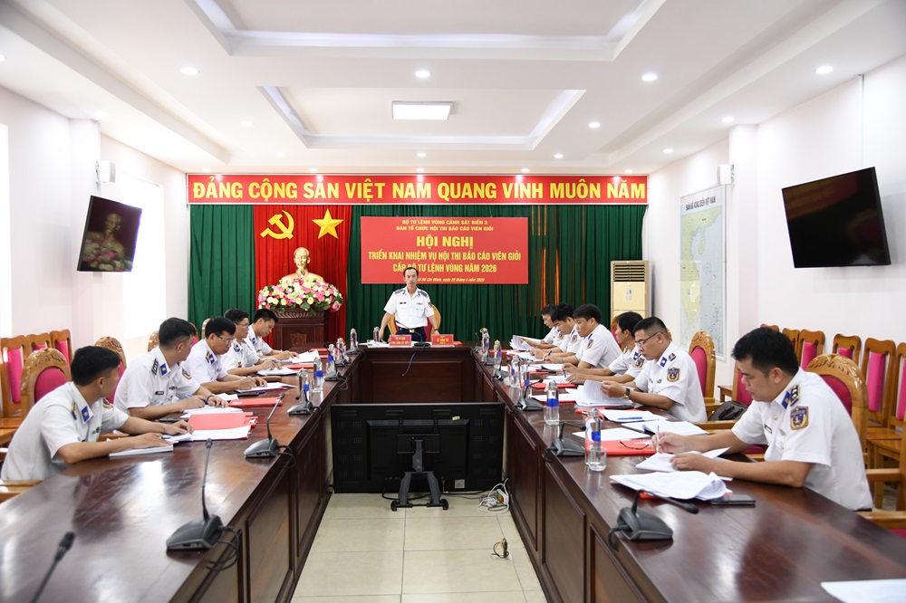 Vùng Cảnh sát biển 3 triển khai nhiệm vụ Hội thi Báo cáo viên giỏi năm 2026