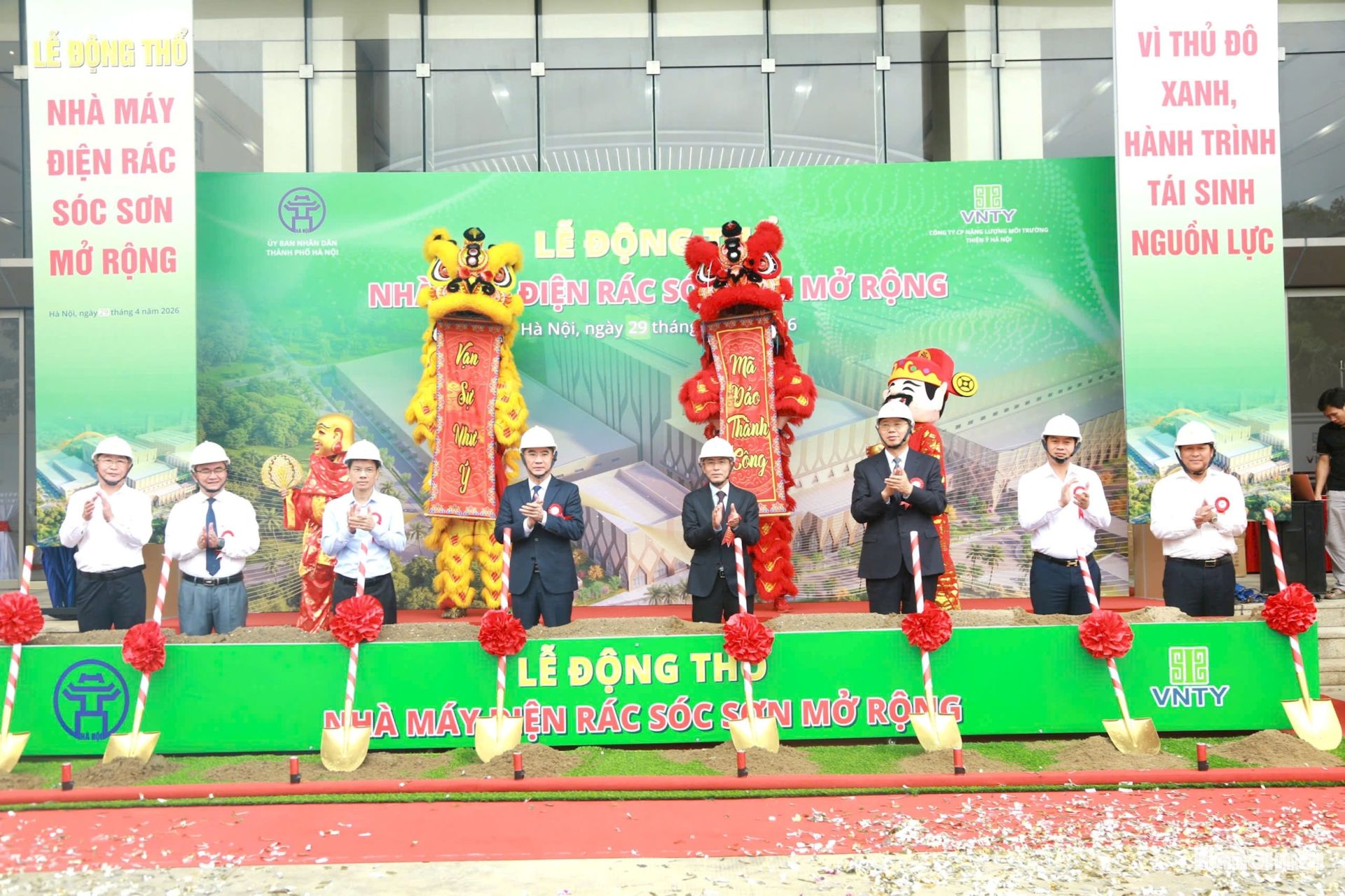 Động thổ Nhà máy điện rác Sóc Sơn mở rộng, nâng cao năng lực xử lý môi trường Thủ đô