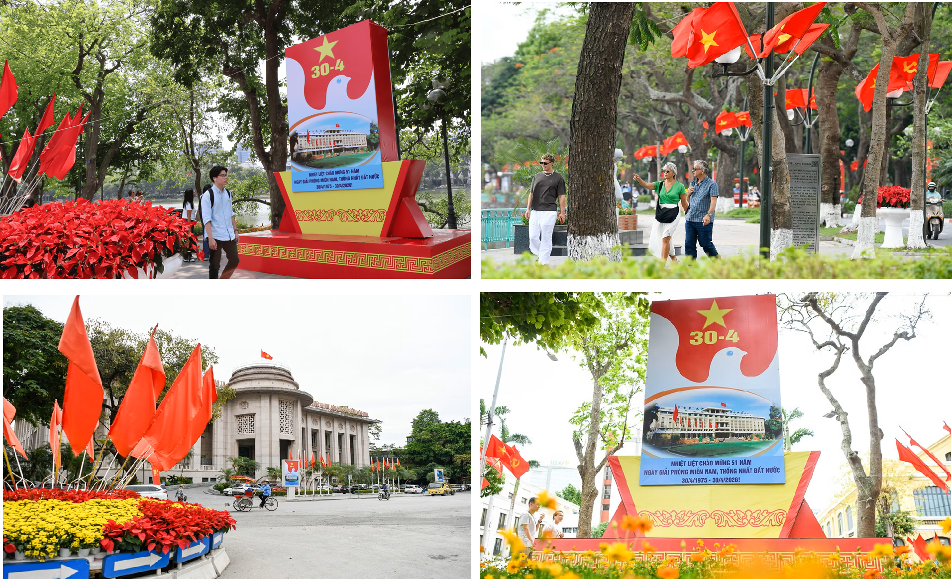 Phố phường rực rỡ cờ hoa, người d&acirc;n h&acirc;n hoan ch&agrave;o đ&oacute;n ng&agrave;y 30/4 &ndash; Ng&agrave;y hội lớn của non s&ocirc;ng