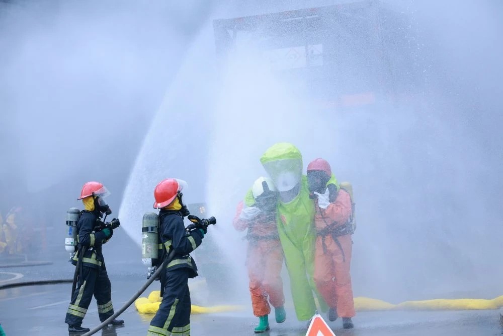 Diễn tập ứng phó sự cố hóa chất tại Nhà máy Nhiệt điện BOT Nghi Sơn 2