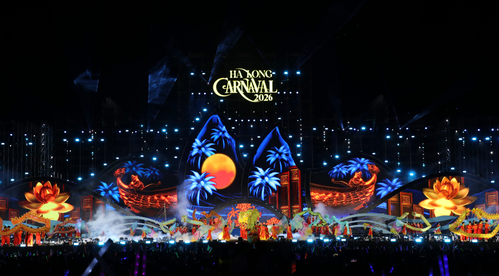 Chương tr&igrave;nh nghệ thuật khai mạc Carnaval Hạ Long 2026 được d&agrave;n dựng c&ocirc;ng phu