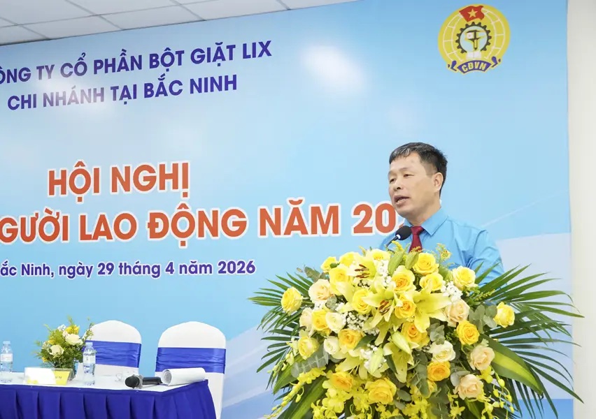 &Ocirc;ng Nguyễn Huy Th&ocirc;ng, Chủ tịch C&ocirc;ng đo&agrave;n C&ocirc;ng nghiệp H&oacute;a chất Việt Nam ph&aacute;t biểu chỉ đạo Hội nghị