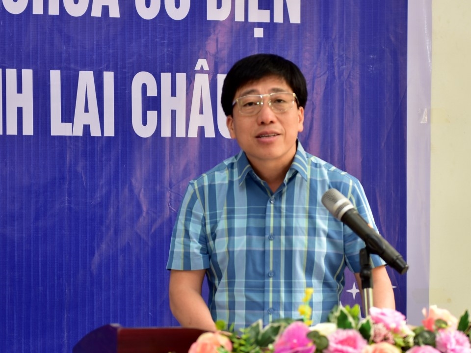 &Ocirc;ng Vương Thế Mẫn &ndash; Gi&aacute;m đốc Sở C&ocirc;ng Thương ph&aacute;t biểu tại buổi lễ