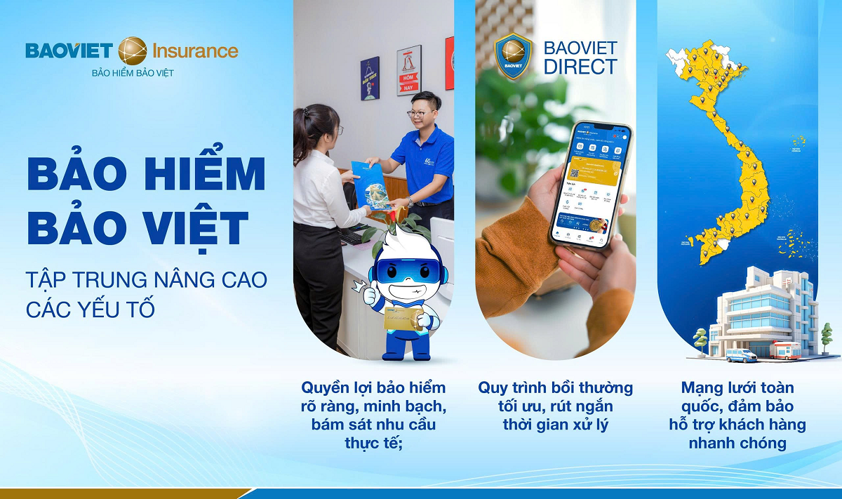 Trong bối cảnh kh&aacute;ch h&agrave;ng ng&agrave;y c&agrave;ng quan t&acirc;m đến gi&aacute; trị sử dụng v&agrave; trải nghiệm dịch vụ, Bảo hiểm Bảo Việt tập trung n&acirc;ng cao c&aacute;c yếu tố quyền lợi để bảo hiểm trở th&agrave;nh giải ph&aacute;p bảo vệ thiết thực, đồng h&agrave;nh c&ugrave;ng kh&aacute;ch h&agrave;ng trong qu&aacute; tr&igrave;nh quản trị rủi ro.
