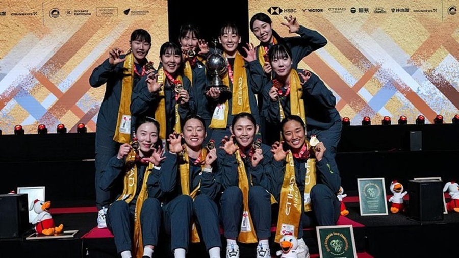 Đội tuyển nữ H&agrave;n Quốc đăng quang lần thứ 3 tại Giải Uber Cup 2026
