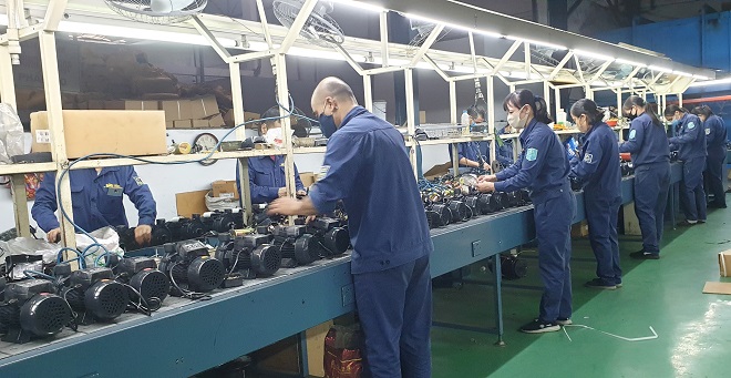 C&ocirc;ng nh&acirc;n C&ocirc;ng ty TNHH Bảo Long, Lạng Sơn hăng say sản xuất