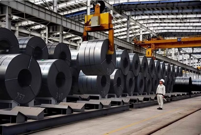 Một doanh nghiệp sản xuất th&eacute;p trong nước. (Ảnh: PV/Vietnam+)