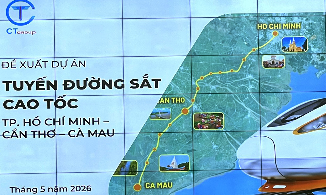 Tập đo&agrave;n CT Group để xuất dự &aacute;n Tuyến đường sắt cao tốc TP. Hồ Ch&iacute; Minh-Cần Thơ-C&agrave; Mau