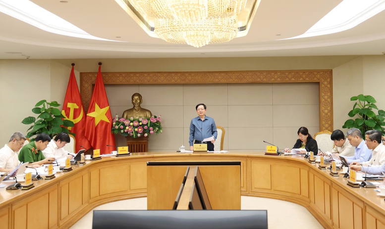 Ph&oacute; Thủ tướng Hồ Quốc Dũng chủ tr&igrave; cuộc họp về t&igrave;nh h&igrave;nh thực hiện Chỉ thị 05/CT-TTg ng&agrave;y 13/2/2026 của Thủ tướng Ch&iacute;nh phủ - Ảnh: VGP/Gia Huy
