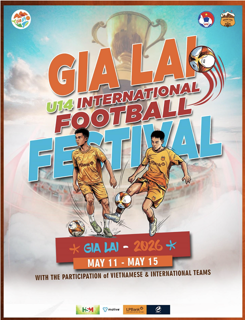 Gia Lai đăng cai tổ chức Giải bóng đá U14 quốc tế - 2026