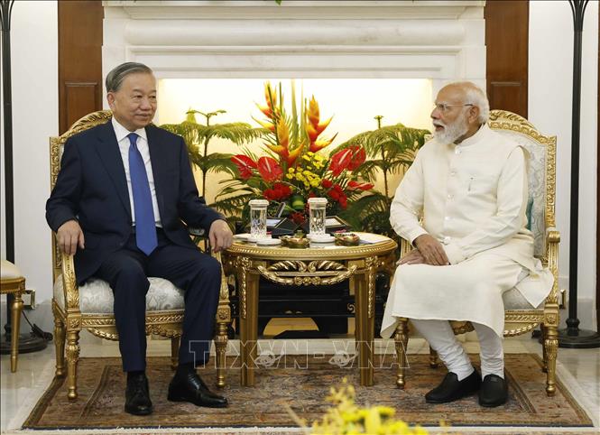Tổng Bí thư, Chủ tịch nước Tô Lâm và Thủ tướng Ấn Độ Narendra Modi gặp hẹp. Ảnh: Thống Nhất/TTXVN Tổng Bí thư, Chủ tịch nước Tô Lâm và Thủ tướng Ấn Độ Narendra Modi gặp hẹp. Ảnh: Thống Nhất/TTXVN